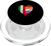 Drapeau LGBTQ Italie Lesbienne Pride Cœur Amour LGBTQIA PopSockets PopGrip pour MagSafe