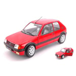 PEUGEOT 205 1.9 GTi 1988 RALLYE PHASE 1 RED 1:18 Solido Auto Stradali Die Cast