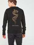 Armani Exchange Crew Neck Sweatshirt - Black, Black, Size Xs, Men