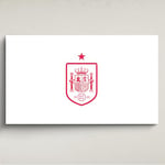 Licensed Décor Décoration murale en acrylique de la Fédération royale espagnole de football (RFEF) - Produit sous licence officielle - Grand format (130 cm (l) x 80 cm (H) - Badge rouge