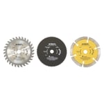 3 Pce 85mm mini plunge saw, circular saw blade set fits CPS85