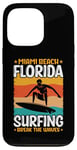 Coque pour iPhone 13 Pro Miami Beach Floride Surf Break The Waves