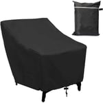 Gotrays - Housse Fauteuil Jardin Extérieur à Assise Profonde 210D Imperméable Couverture pour Chaise Patio Anti uv Anti-Vent avec Corde