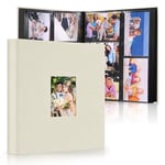 DazSpirit Album Photo Pochettes 10x15 pour 600 Photos(Photo 6 Pouces), Grand Format, Couverture en Lin Naturel, 60 feuilles/120 pages, Album Photos Idéal pour Famille, Mariage, Voyage et Bébé