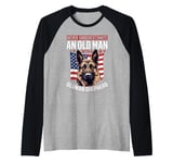 German Shepherd Dog Breed Never Underestimate an Old Man Raglan Baseball Tee