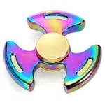 TP-brand Fidget Spinner I Metall, Tri Blade, Regnbåge