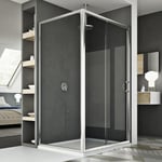 CABINE DE DOUCHE 70X100 CM ANGULAIRE 1 PORTE COULISSANTE TRANSPARENT