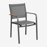 Chaise de jardin empilable en aluminium Archer Sklum Gris Graphite