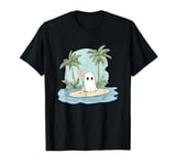 Funny Ghost Stand Up Paddle Halloween Lake Summer Costume T-Shirt