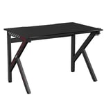 Maisonchic - Bureau Gamer Table Informatique 115 x 75 x 76 cm avec Porte-Gobelet Stable k Cadre en Acier Robuste Noir Maison Chic