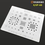 Pochoir De Remballage Bga,Pour Iphone 6 6s/7 8 X Xs/Max/Xr 11 11pro/Max 12/13 12/13pro Max Cpu Puce Nand Ic Maille En Acier - Type Ip 6 6p A8