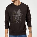 Harry Potter Hungarian Horntail Dragon Sweatshirt - Black - XXL - Black