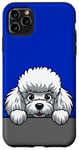 Coque pour iPhone 11 Pro Max Caniche blanc mignon qui regarde un chiot amusant pour les amoureux des chiens