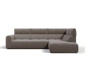 Canapé angle relax électrique droit UNIVERS tissu oro taupe