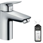 Mitigeur lavabo Hansgrohe Logis 100 avec tirette et vidage chrome + nettoyant Briochin