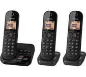 PANASONIC KX-TGC423EB Cordless Phone with Answering Machine - Triple Handsets, B