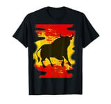 Bull El Matador Graphic Spain Flag, El Toro Festival Gift T-Shirt