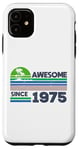 Coque pour iPhone 11 50 ans anniversaire hommes femmes génial depuis 1975