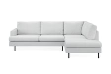 Menard Compact Sofa med Chaiselong 4-seter - sjeselong Lysegrå