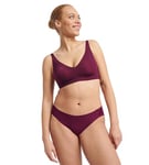 Sloggi Women's Zero Feel 2.0 Soft Bra Bra, Claret, M