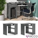 Bureau en angle Bureau Bureau informatique Table travail Odin Anthracite Vicco