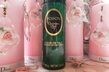 100% AUTHENTIC HUGE DIOR POISON PERFUMED FLEUR De TALCUM TALC POWDER MOST RARE