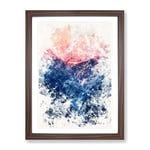 Ravine To The Clouds Watercolour Modern Framed Wall Art Print, Ready to Hang Picture for Living Room Bedroom Home Office Décor, Walnut A3 (34 x 46 cm)