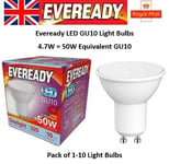 10 x 4.7W = 50W GU10 LED Light Bulbs Spotlights Lamps Daylight White SAD 50 Watt