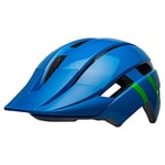 Bell Sidetrack II MIPS Youth Helmet 2021: Strike Gloss Blue/Green Unisize 50-57cm