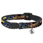 Collier pour Chat Breakaway Batman Robin in Action Texte Bordeaux 20,3 à 30,5 cm Largeur 1,3 cm