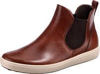 ECCO Women's Soft 7 Chelsea Boots, Cognac, 8.5 UK