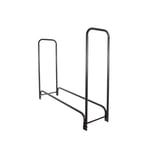 RANGEMENT A BOIS EN ACIER NOIR 150X36X120CM, RACK POUR BOIS DE CHAUFFAGE, RAN...