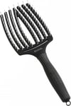 Olivia Garden Fingerbrush - Ionised Nylon Bristles - Large Size - Black