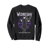 Wednesday Black Is My Happy Color Web Ring Sweatshirt