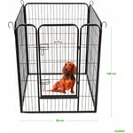 Parc Enclos pour chien chiot et lapin GARDEO80x100x4, 4 panneaux 80X100cm, 0,64M2, modulable, intérieur et extérieur, pliable, garantie 5 ans Paitsy