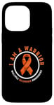 Coque pour iPhone 14 Pro Max Ruban orange « I Am A Warrior » pour sensibilisation à la sclérose en plaques