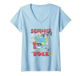 Womens Schoolhouse Rock! Science Rocks Vintage V-Neck T-Shirt