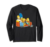 The Simpsons Homer Marge Maggie Bart Lisa Simpson Couch Long Sleeve T-Shirt