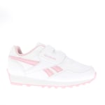 Reebok Girls Girl's Classics Childrens Royal Rewind Run Trainers in White pink - Size UK 12 Kids