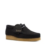 Clarks Wallabee 26169434 Womens Black Oxfords & Lace Ups Casual Shoes