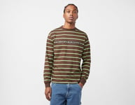 No Problemo Logo Striped Long Sleeve T-Shirt, Brown