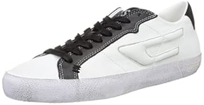 Diesel Homme Leroji Baskets, White/Black-H1527 Low, 36 EU