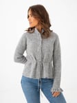 Y.A.S Thellis Long Sleeve Knit Cardigan - Dame - Grå - XS