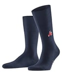 FALKE Men's Airport Driving Santa M SO Wool Cotton Patterned 1 Pair Socks, Blue (Space Blue 6116), 8.5-9.5