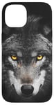 iPhone 14 Wolf Lovers Black Wolf Wild Animal Lovers Wolf Illustration Case