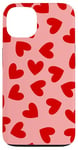 Coque pour iPhone 13 maneater coeur amour valentines rouge rose mignon rétro girly y2k