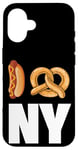 Coque pour iPhone 16 I Heart New York Food, New York City Illustration Graphic