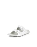 ECCO Women's Cozmo Two Band Buckle Slide Sandal, Bright White, 2/2.5 UK