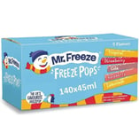 Mr Freeze Ice Pops - Assorted Flavours - 140 pops x 45ml