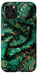 Coque pour iPhone 11 Pro Vert Abstrait Paisley Sport Polo Motif